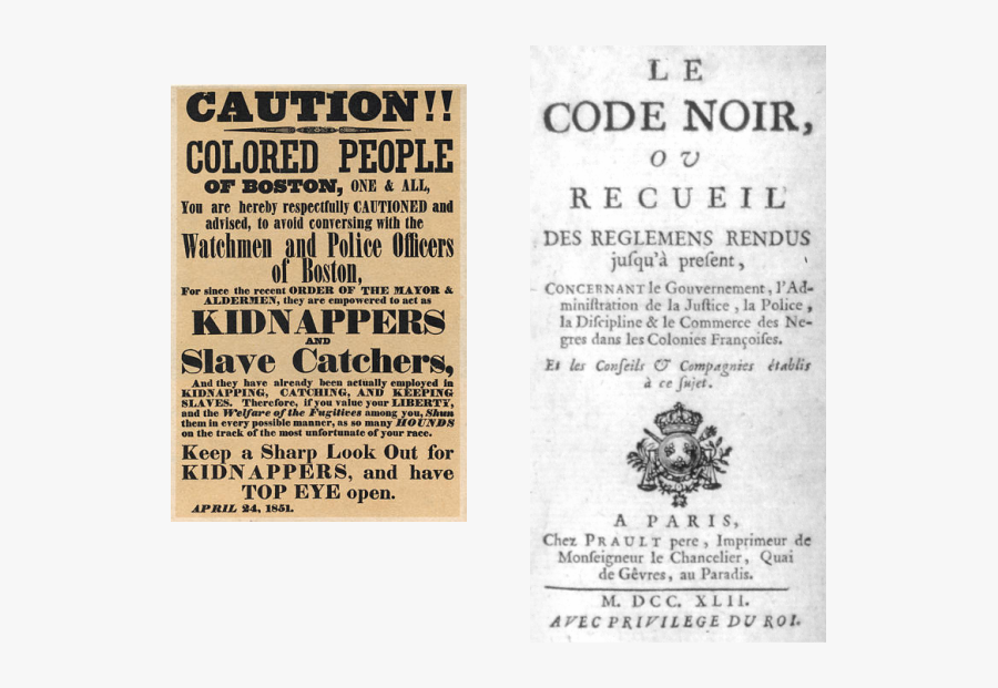 Fugitive Slave Act Poster - Fugitive Slave Act Of 1850, Transparent Clipart