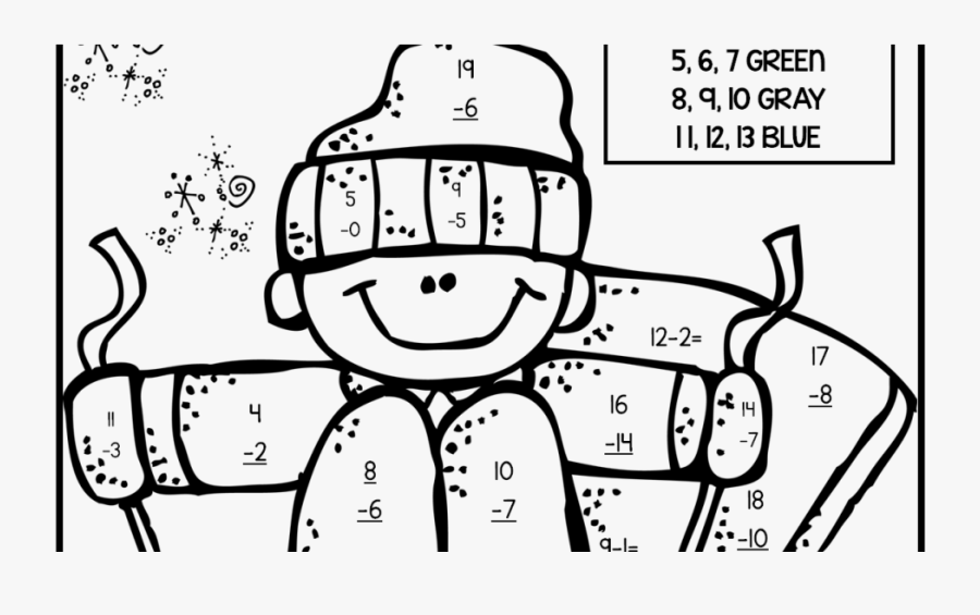 Coloring For Kids 2nd Grade Halloweenagesrintable Sight - Subtraction Coloring Pages 2 Grade, Transparent Clipart