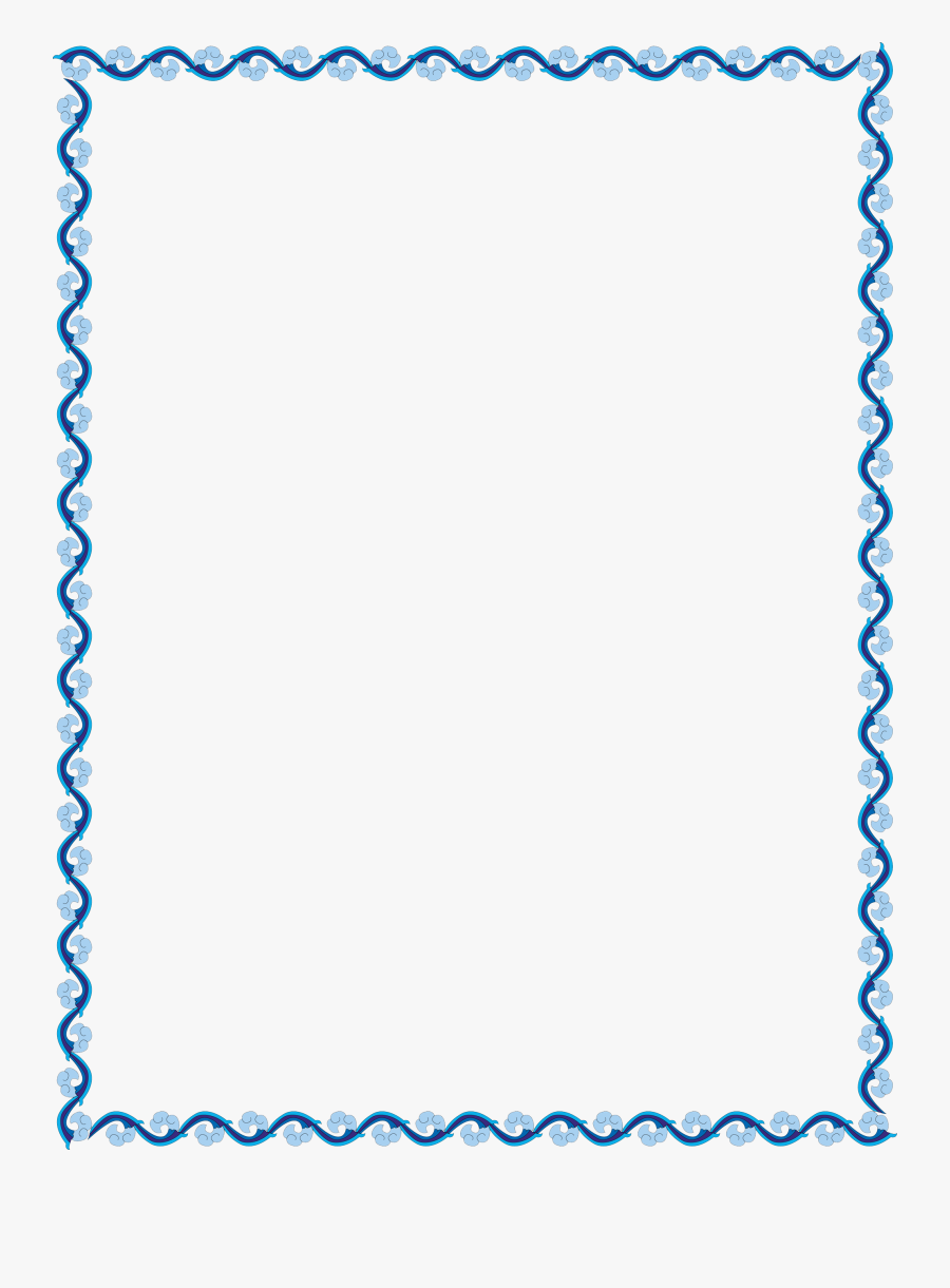 Clip Art Collection Of Free Transparent - Simple Border Design Blue, Transparent Clipart