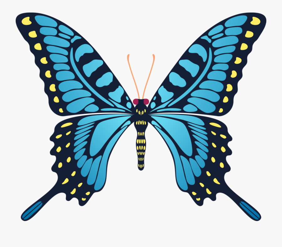 Transparent Yellow Butterfly Clipart - Gif Animation Butterfly Flying, Transparent Clipart