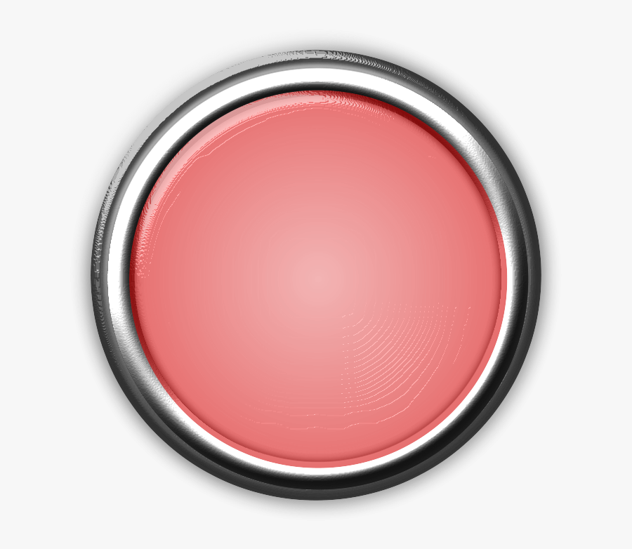 Red Button With Internal Light - Circle, Transparent Clipart