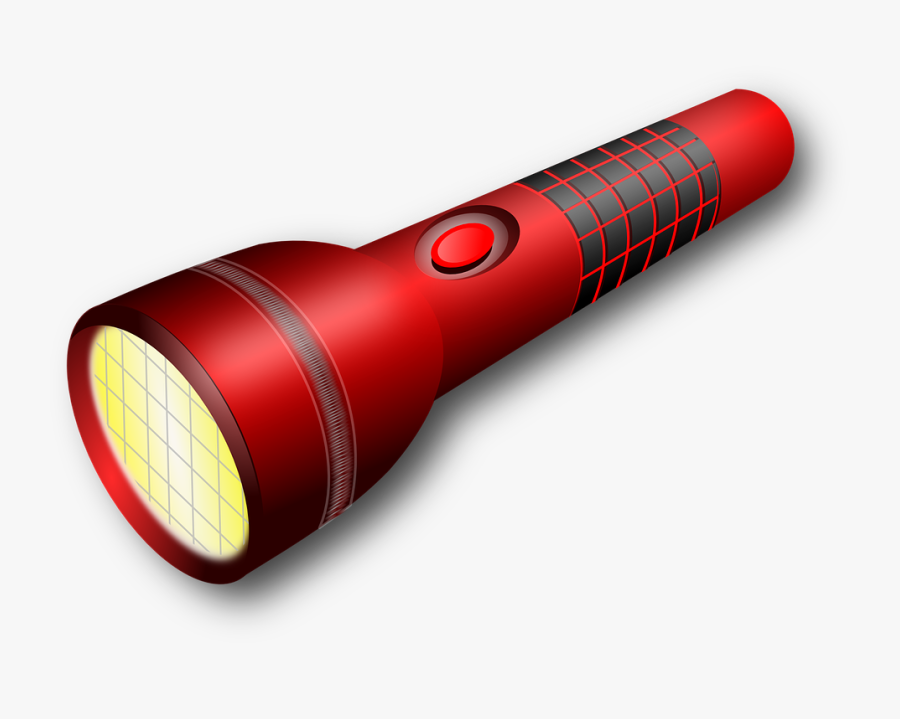 Light, Torch, Lamp, Electric, Electric Bulb, Light - Transparent Background Flashlight Clipart Png, Transparent Clipart