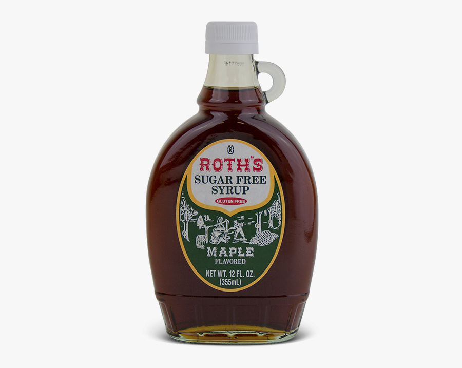 Bottle Of Roth"s Sugar Free Maple Flavored Syrup - Roth Syrup, Transparent Clipart