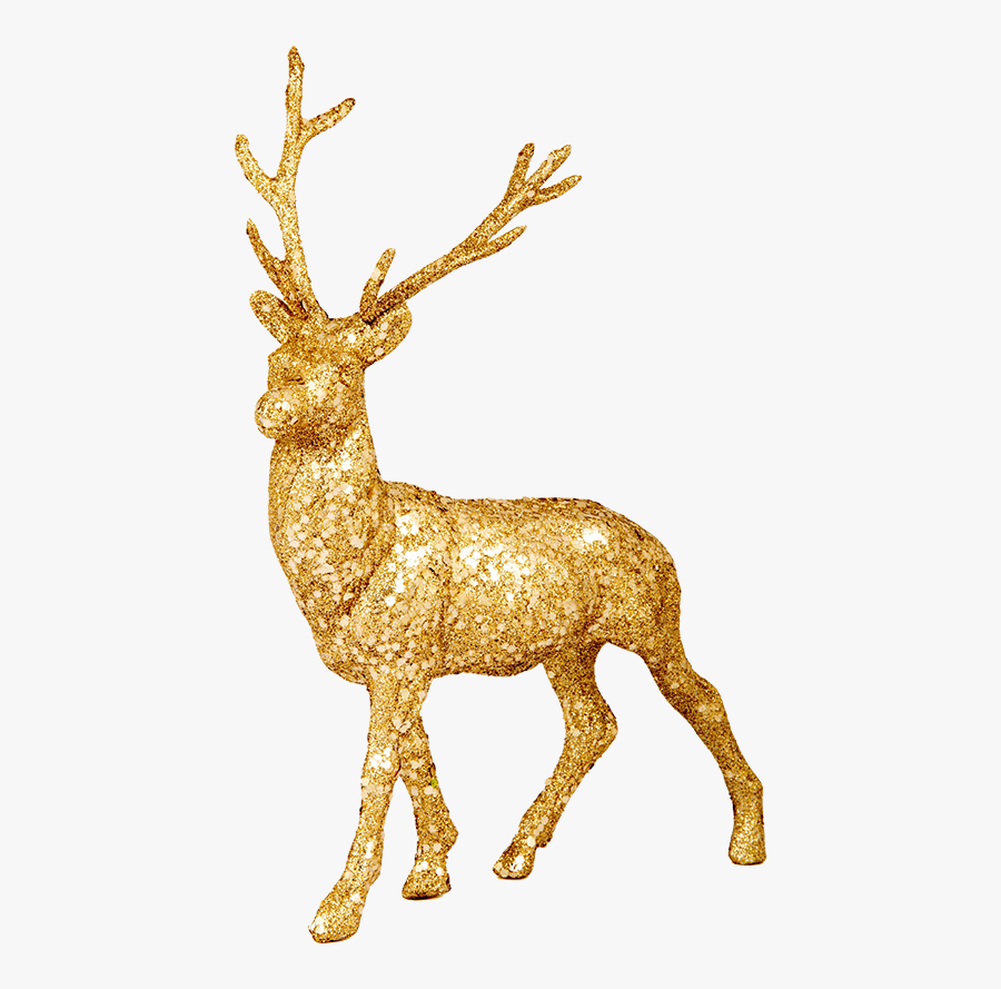 Christmas Reindeer - Golden Reindeer, Transparent Clipart