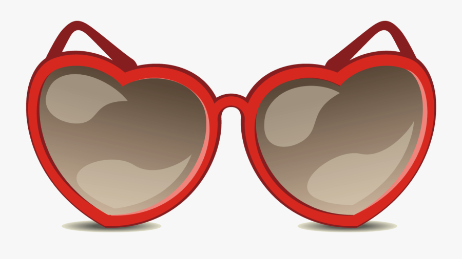Wayfarer Vector Sunglasses Heart Shaped Ray Ban Free - Sunglasses, Transparent Clipart