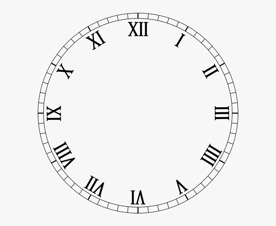 Roman Numerals Clock Transparent , Free Transparent Clipart - ClipartKey