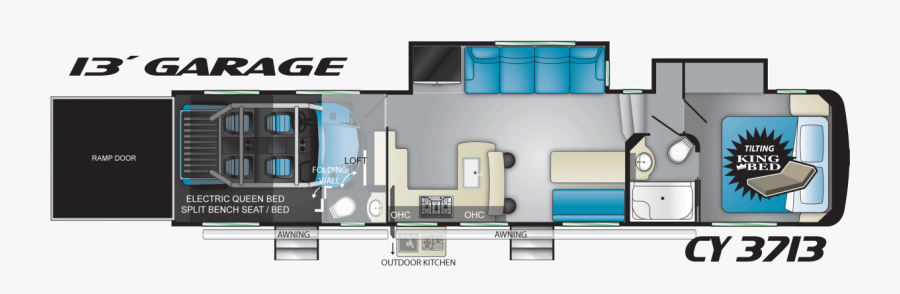 3713 - Cyclone 4005 Toy Hauler, Transparent Clipart