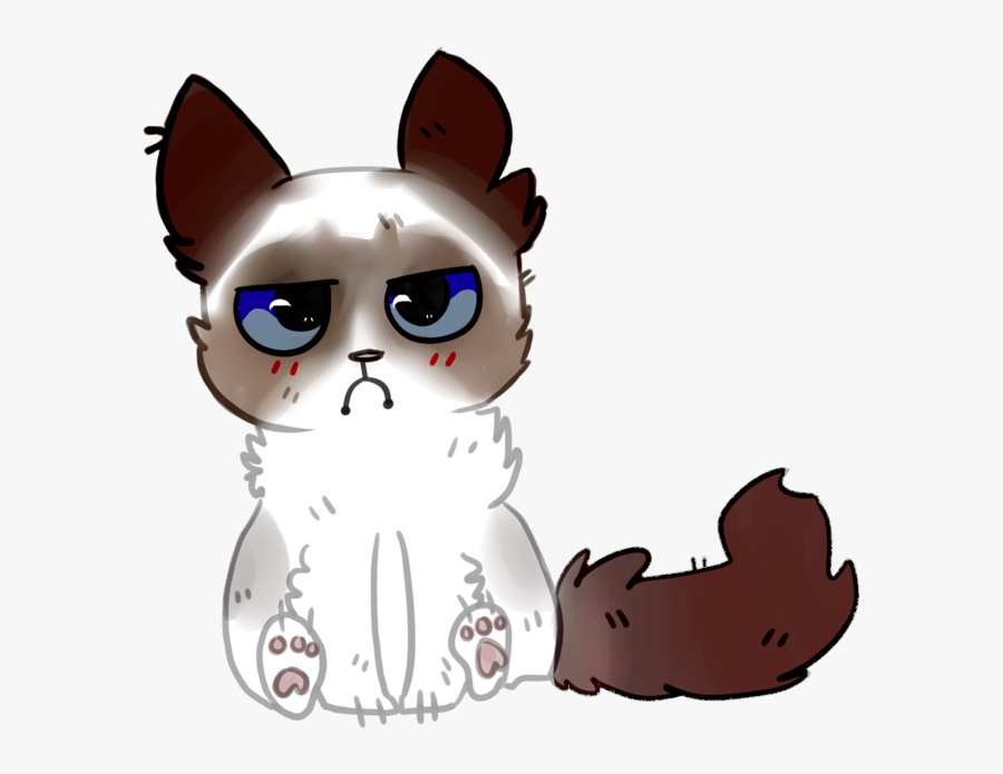 Grumpy Cat Drawing Cartoon - Angry Cat Drawing Png, Transparent Clipart