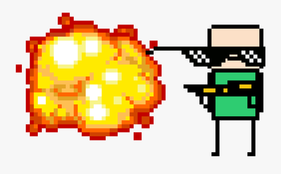 Flamethrower Due Mlg - Explosion Pixel Png, Transparent Clipart