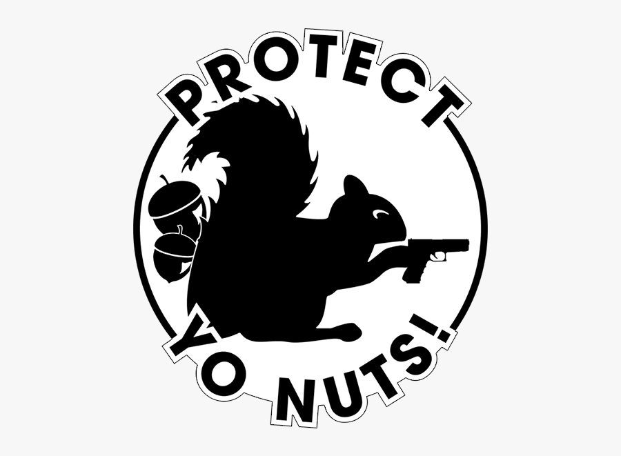 Protect Yo Nuts Decal Black - Illustration, Transparent Clipart