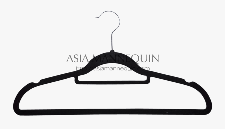 Buy Hve005 Velvet Clothes Hanger, Black, Non-slip, - Cabide De Veludo, Transparent Clipart