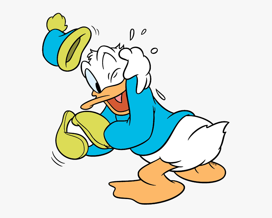 Donald Duck Throwing Snowballs, Transparent Clipart