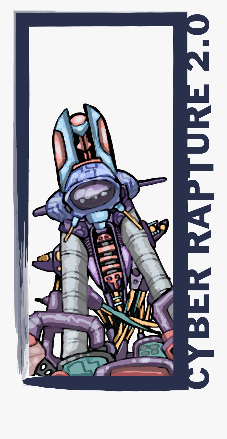 I Drew A Cool Looking Robot And Wanted To Put Some - Cartoon, Transparent Clipart