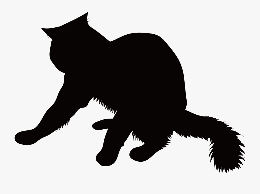 Black Cat Whiskers Silhouette Hello Kitty - Cat Yawns, Transparent Clipart