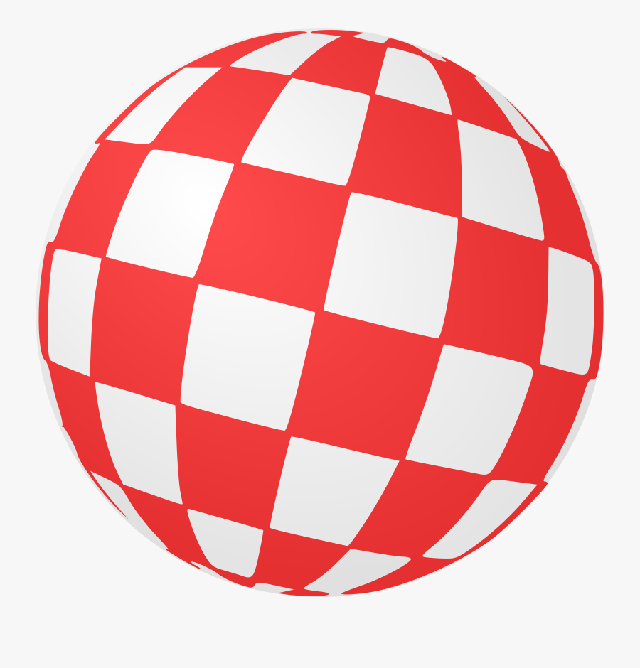 Amiga Boing Ball Png - Red White Checkered Ball, Transparent Clipart