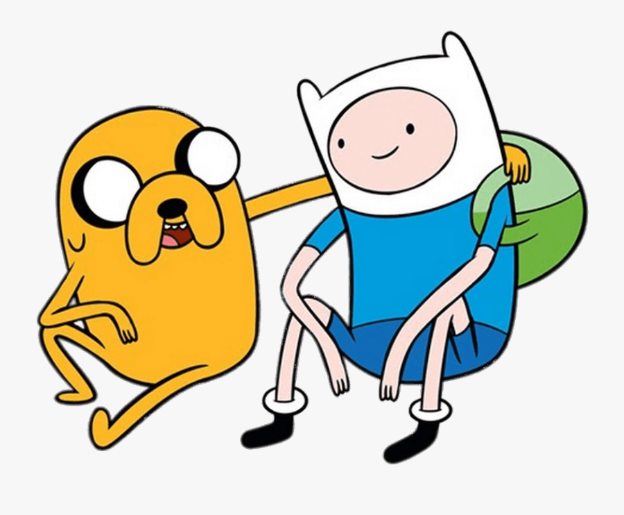 Adventure Time Finn And Jake Sitting Together - Finn And Jake Png, Transparent Clipart