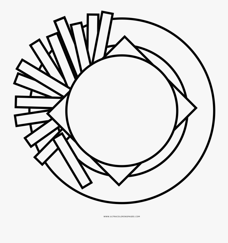 Meal Coloring Page - Circle, Transparent Clipart