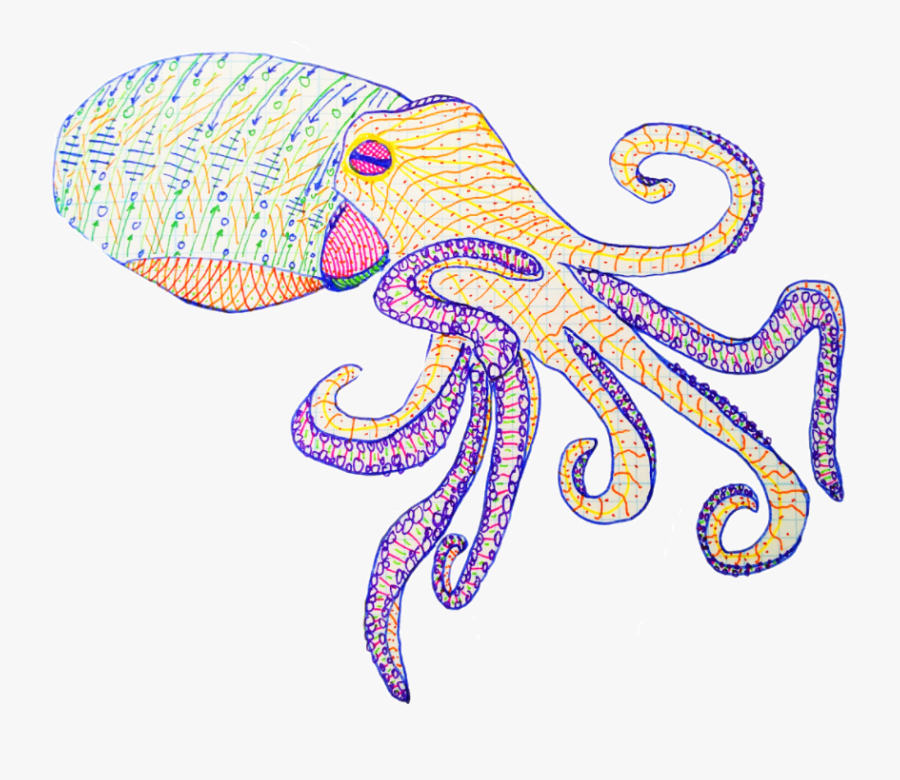 Clip Art Octopus Fighting - Octopus Fighting, Transparent Clipart