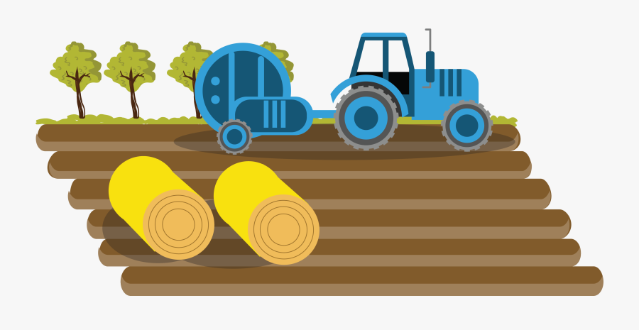 Farmer Agriculture Tractor Field - Dibujos De Maquinarias De Campo, Transparent Clipart