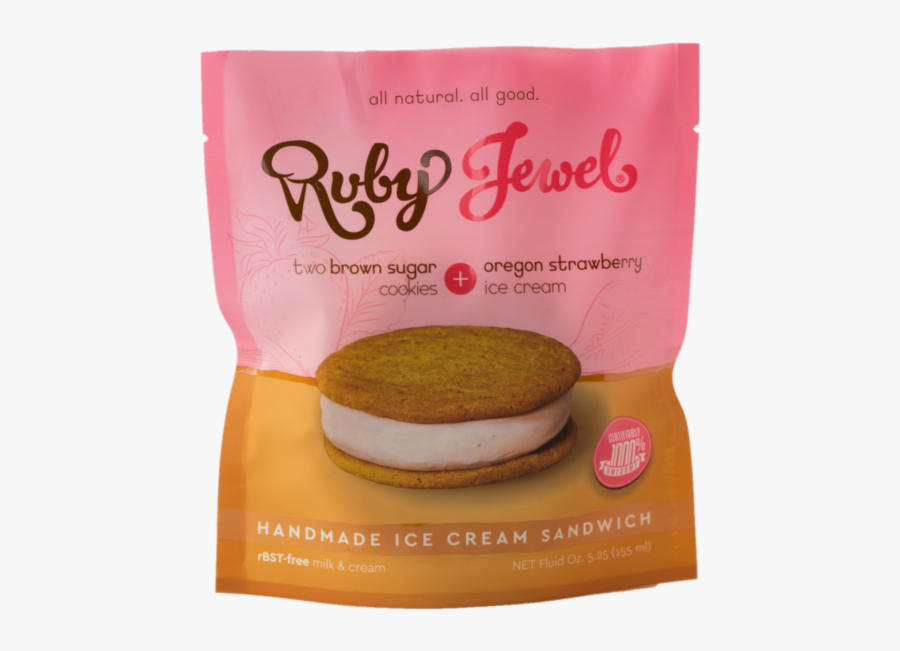 Ruby Jewel Ice Cream Sandwich, Transparent Clipart