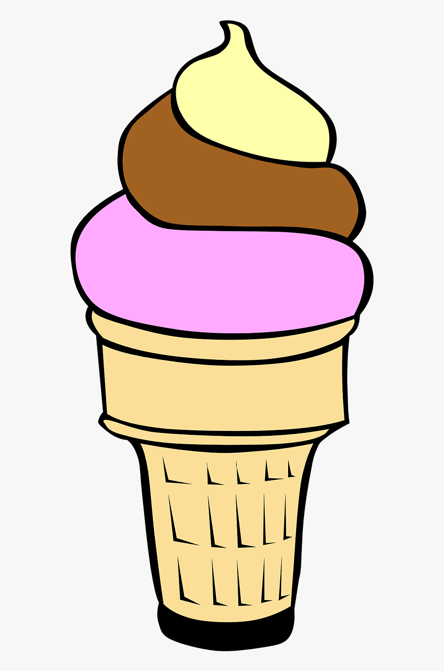 Neapolitan Ice Cream - Vanilla Ice Cream Clip Art, Transparent Clipart