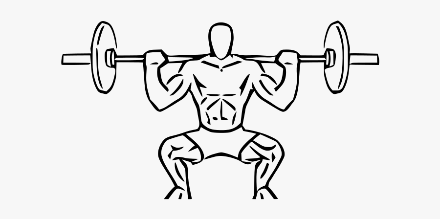 Weightlifting Drawing Overhead Squat Huge Freebie Download - Wide Stance Squat, Transparent Clipart