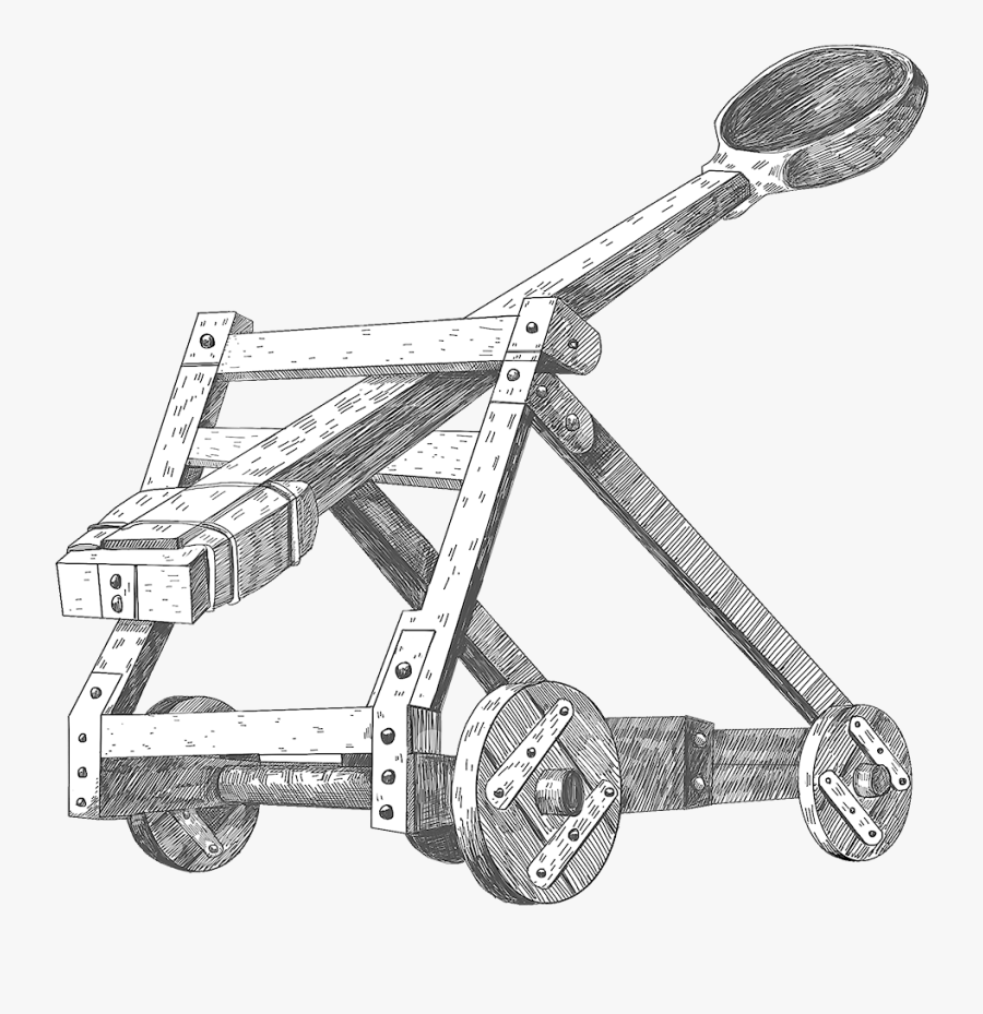 Catapult Vintage Engraving Royalty Free Vector Image - Catapult Png, Transparent Clipart