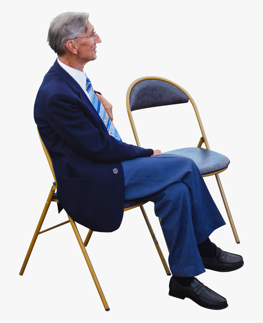 Transparent Wedding Chair Clipart - Old Man Sitting Down, Transparent Clipart