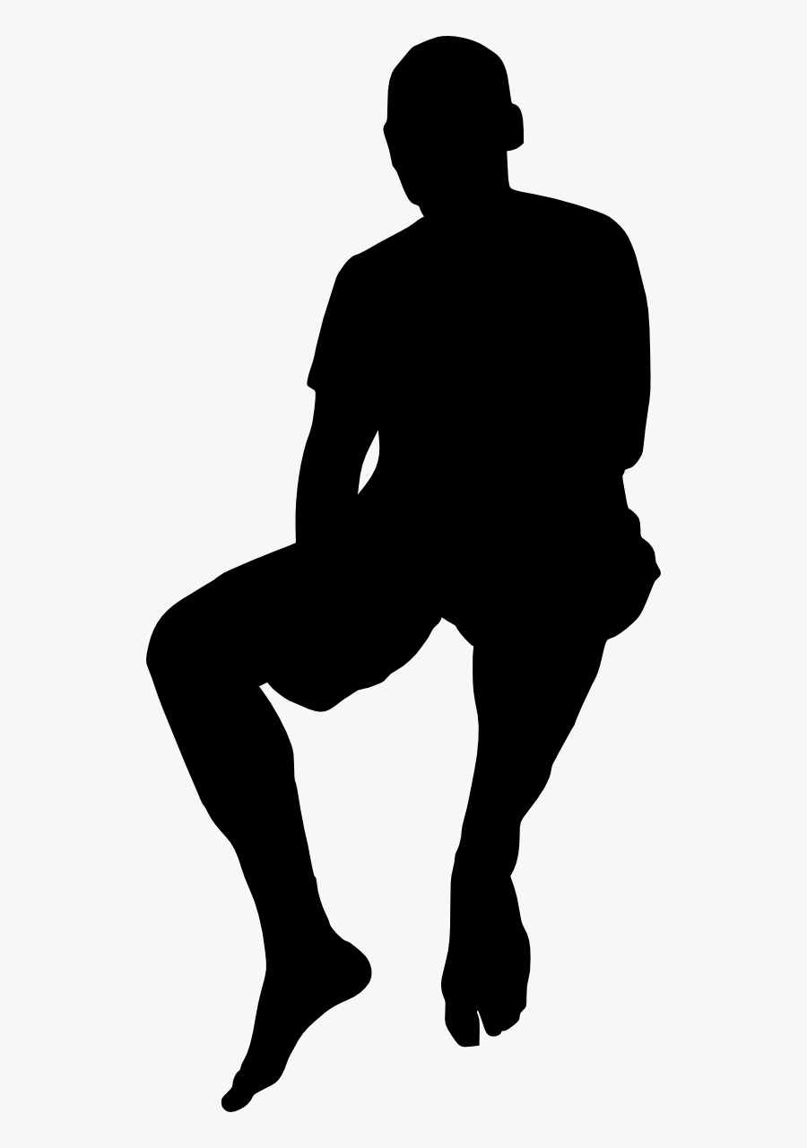 Sitting Man Silhouette At Getdrawings - Man Sitting Silhouette Png, Transparent Clipart