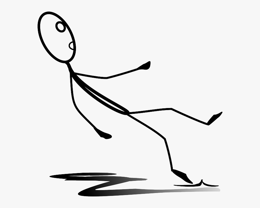 Stick Figure Sitting Down Png - Falling Down And Getting Up, Transparent Clipart