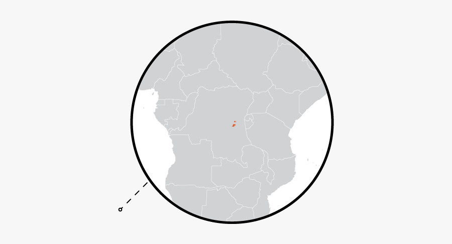 Gorilla Habitat Map - Circle, Transparent Clipart