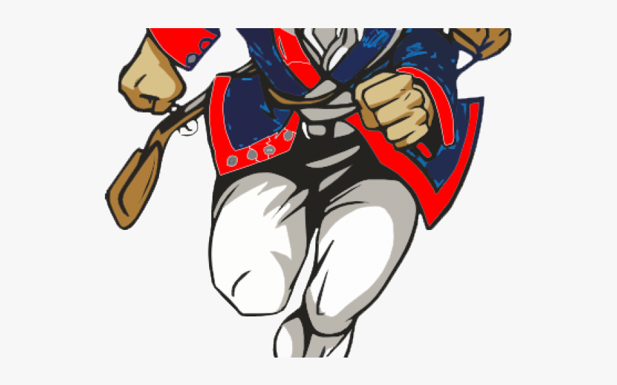 Patriot Cliparts - Cartoon New England Patriot, Transparent Clipart