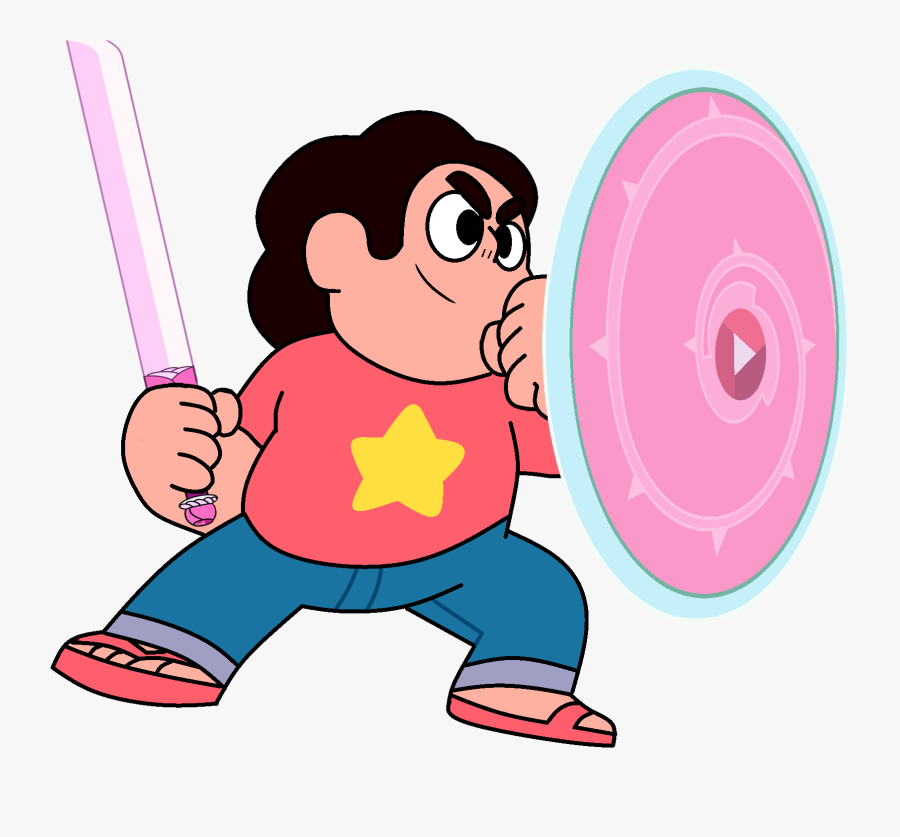 With Sword And Shield By Peridoork - Steven Universe Steven, Transparent Clipart