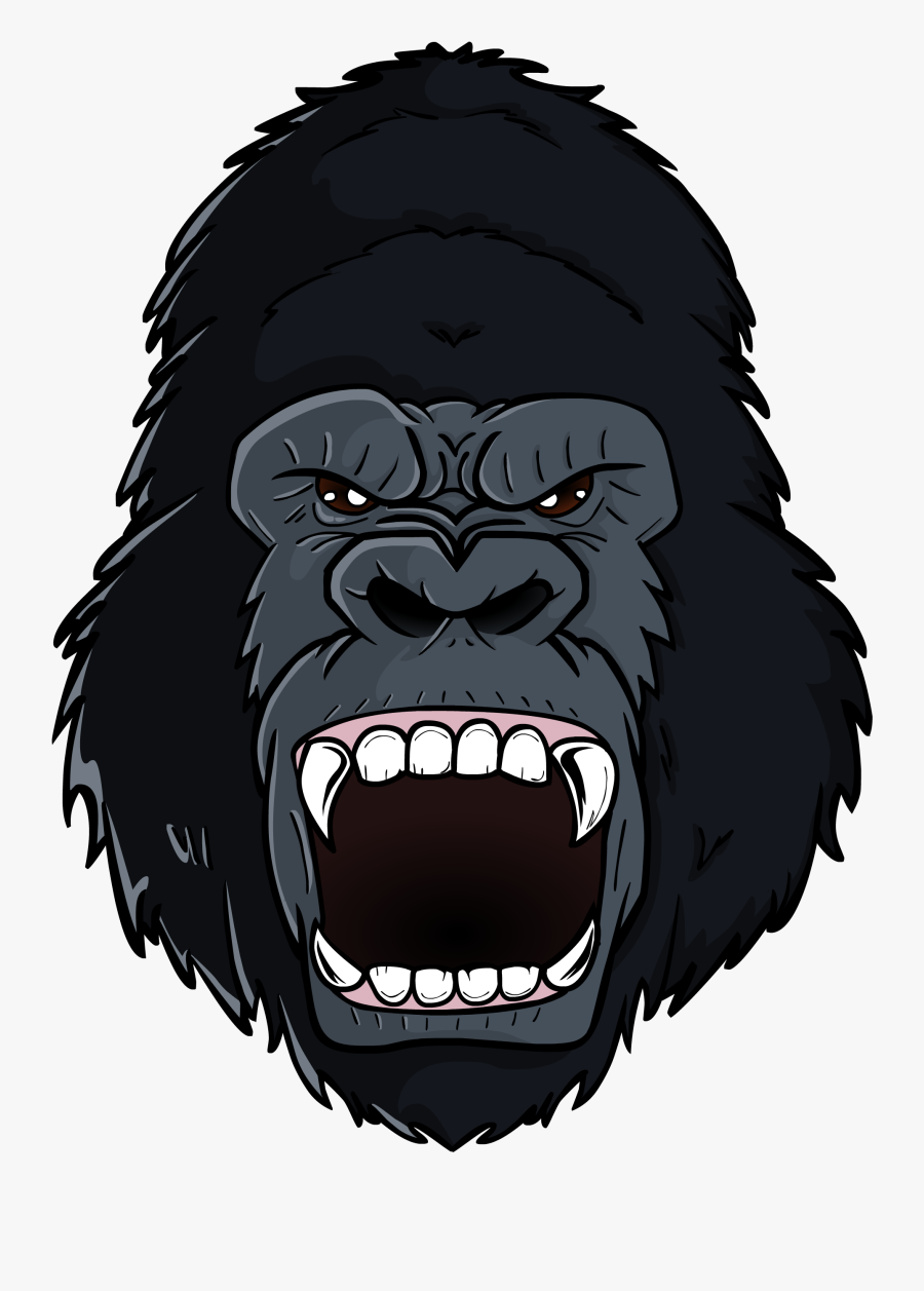 Head By Theiyoume On Clipart , Png Download - Gorilla Cartoon, Transparent Clipart