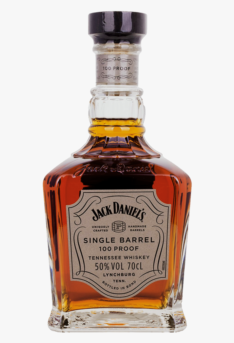 Transparent Jack Daniels Bottle Clipart - Jack Daniels Single Barrel No 7, Transparent Clipart