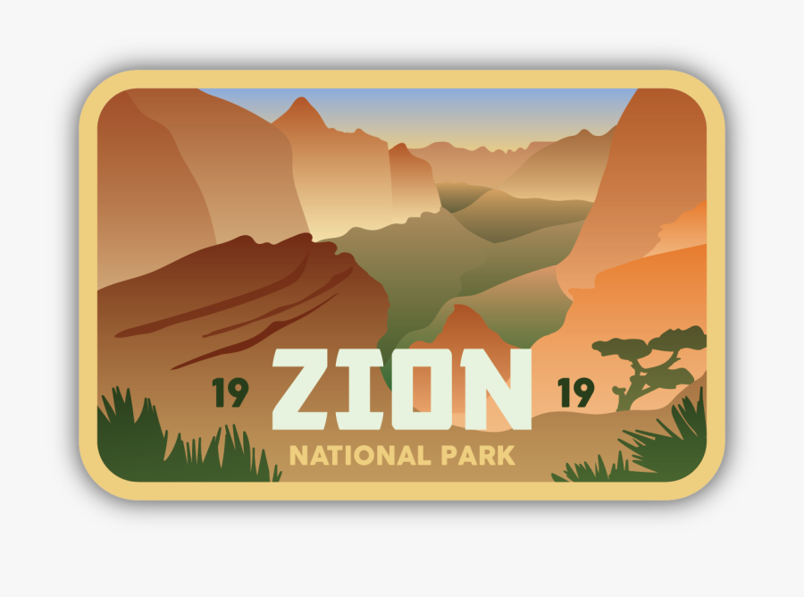 Zion National Park Stickers, Transparent Clipart