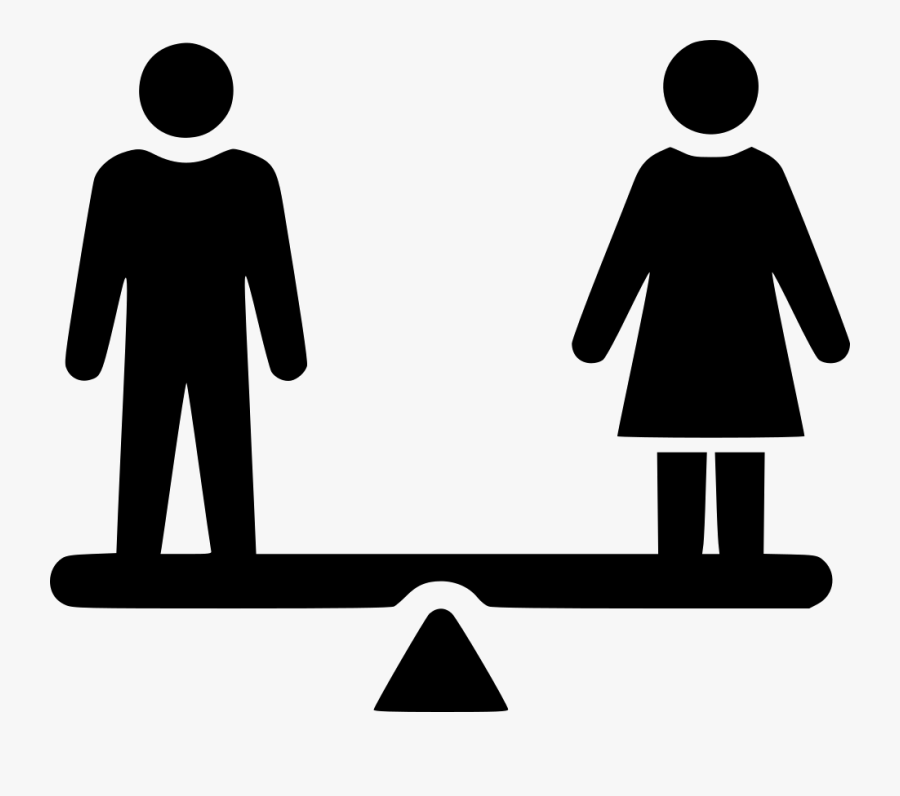 Inequality Selection Balance Discrimination Recruitment - Male Female Symbol Blue, Transparent Clipart