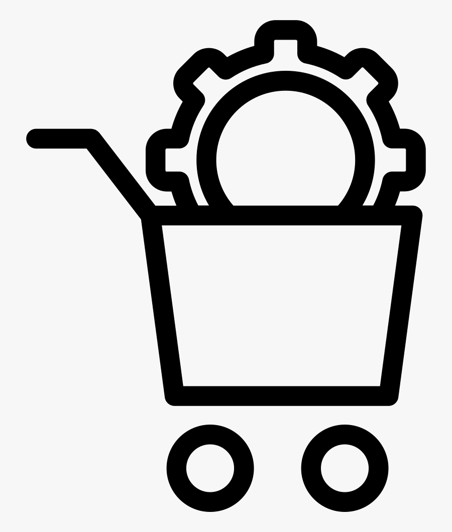 Shopping Basket Configuration Outline Interface Symbol - Simbolo De Compras, Transparent Clipart