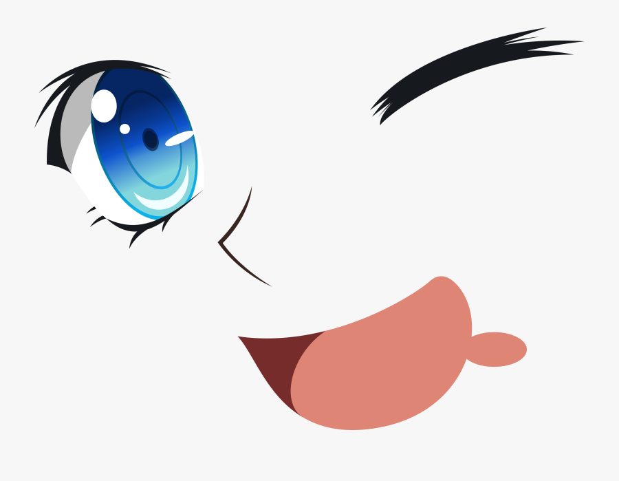 Cartoon Eyes And Mouth - Anime Eyes And Mouth Transparent, Transparent Clipart