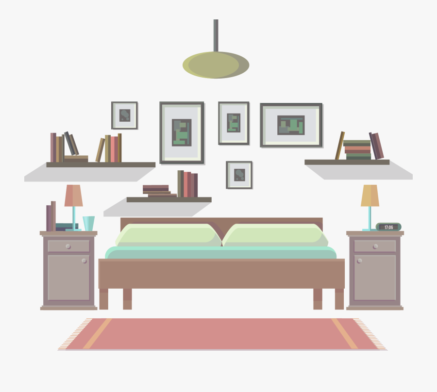 Furniture Vector Drawing Room - Bedroom Clipart, Transparent Clipart