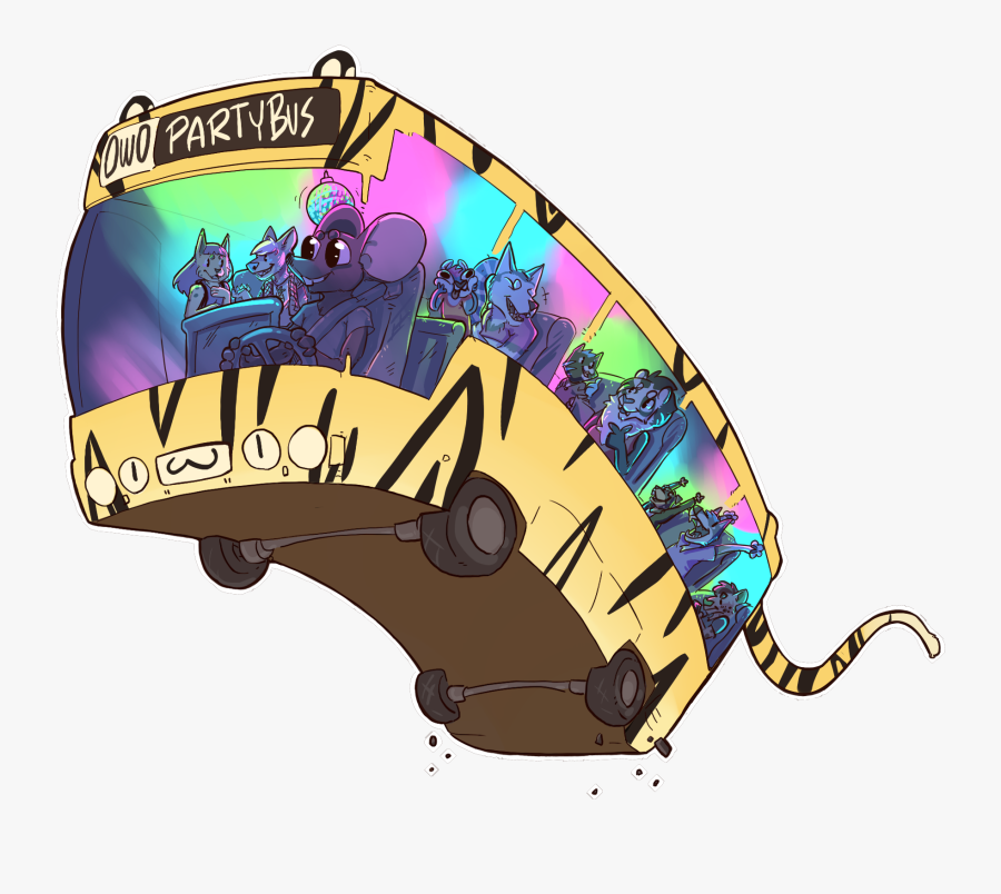 Cartoon Party Bus Clipart, Transparent Clipart