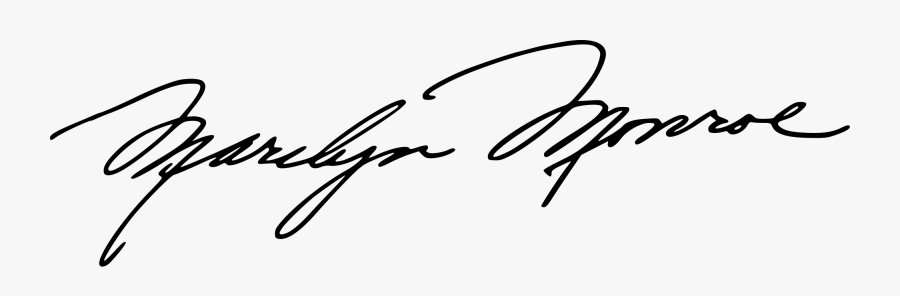 Marilyn Monroe Signature Vector, Transparent Clipart