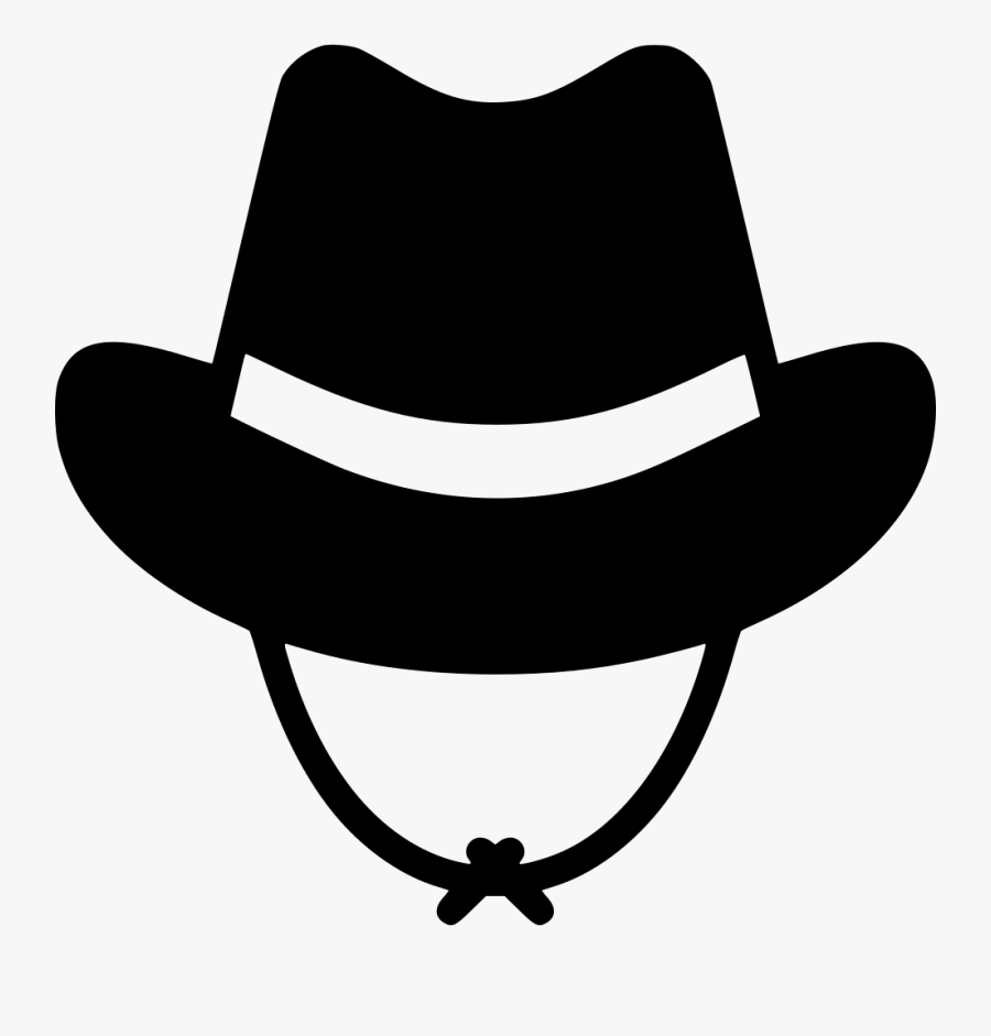 Transparent Cowboy Hat Clipart Black And White - Cowboy Hat Icon Transparent Png, Transparent Clipart