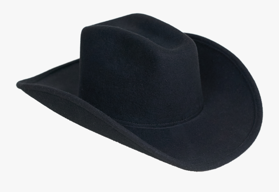 All Black Cowboy Hat, Transparent Clipart