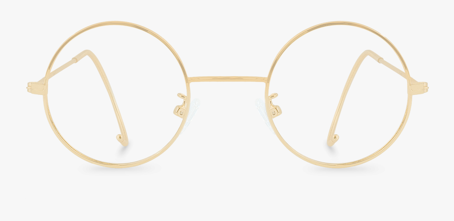 Clip Art Golden Round Glasses - Harry Potter Glasses Gold Png, Transparent Clipart