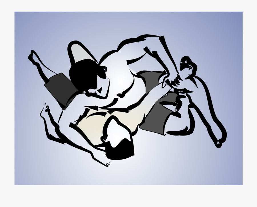 Art,silhouette,angle - Grappling Jiu Jitsu Clipart, Transparent Clipart