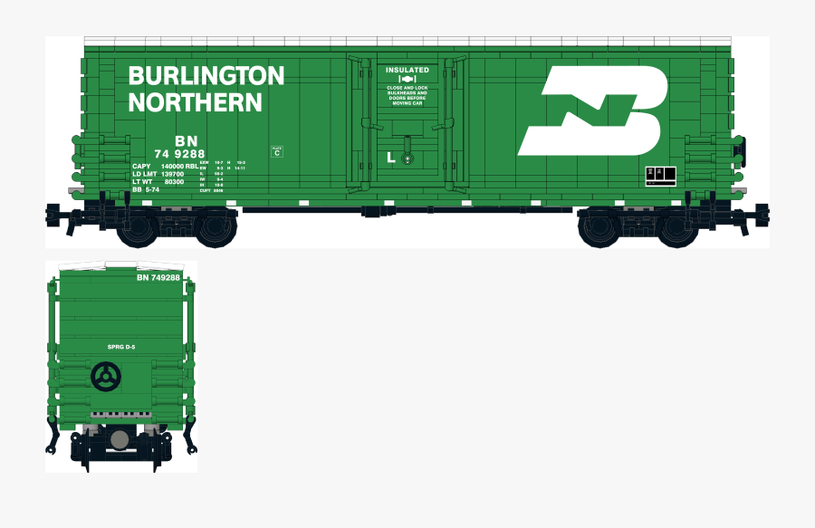 Transparent Car Decal Png - Burlington Northern Railroad, Transparent Clipart