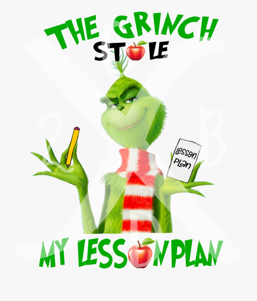The Grinch Stole My Lesson Plan - Cartoon, Transparent Clipart