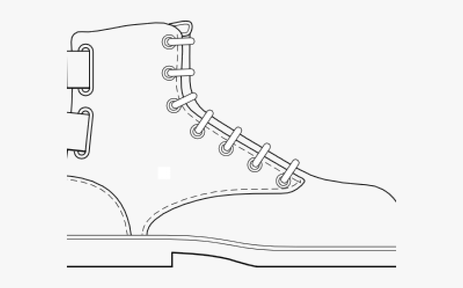 Transparent Combat Boots Clipart - Draw A Cartoon Boot, Transparent Clipart