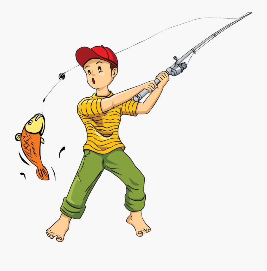 Transparent Fisherman Clipart - Catch A Fish Png, Transparent Clipart